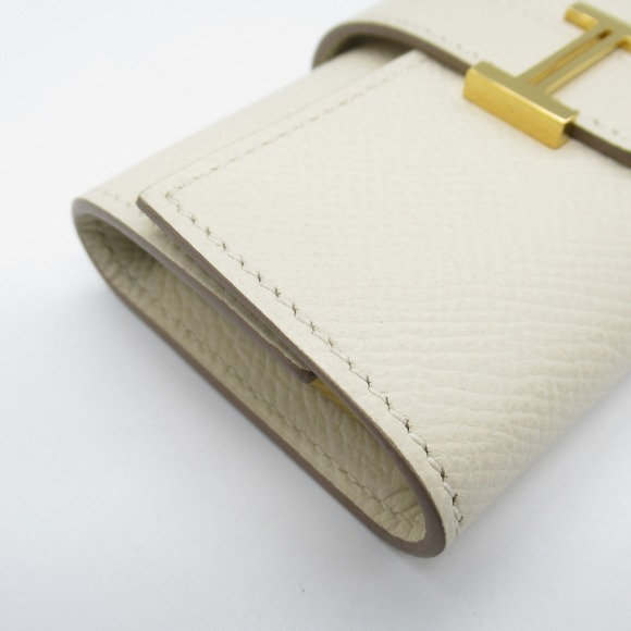 HERMES Bearn 4-Ring Key Case White Epsom Leather - Picture 9 of 9